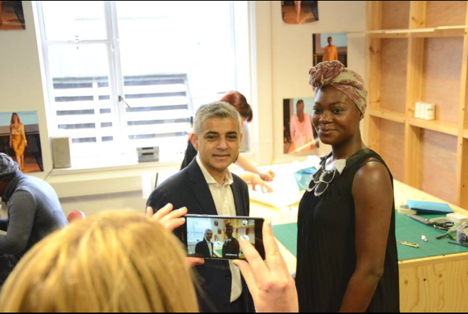 Meeting the Mayor London, Sadiq Khan, bringing awareness to sustainable and ethical fashion
